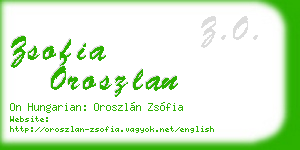 zsofia oroszlan business card